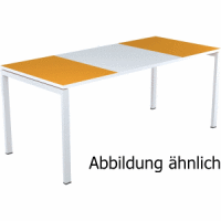 Schreibtisch HxBxT 75x160x80cm grau/orange