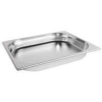 Vogue Stainless Steel 1/2 Gastronorm Pan with Overhanging Rim 40mm Deep - 2.5L