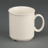 Olympia Ivory Mugs Made of Porcelain - Dishwasher Safe 220ml Pack of 12