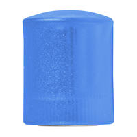 Normalansicht - Ecobra Organisations-Glasboard-Zylindermagnete aus Neodym mit Kunststoffgehäuse, Ø 14 x 17,7 mm, blau transparent, 1,9 kg Haftkraft, 4 Stück im Weichplastiketui