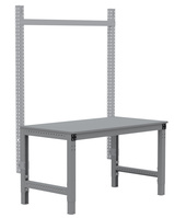 Aufbauportal ohne Ausleger für MULTIPLAN Anbautische mit einer Tischbreite von 1000, Nutzhöhe 1254 mm, in Lichtgrau RAL 7035 | AZK1219.7035