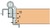 ANUBA-HERKULA-Stahlzargenband Mod.HES, verz., 18 mm, H 57 mm Bolzen M10/1/25 mm