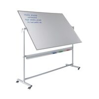 Revolving mobile double sided whiteboards - 900 x 1200mm, non magnetic