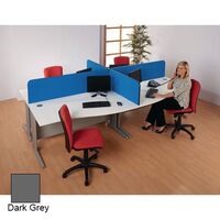 Busyscreen® clamp on desk curved top desk partition screens