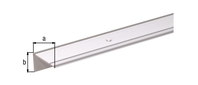 Treppenkanten-Schutzprofil,gebohrt, Alu silber elox.,LxBxHxS 1000x43x23x1,8mm