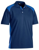 Polo-Shirt 2-farbig 3324 marineblau/kornblau