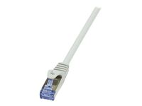 LogiLink 10G S/FTP PIMF PrimeLine patch kábel CAT6A 0,50m szürke (CQ3022S)