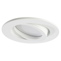 LED Einbau-Downlight, IP20, rund, Ø 8.4cm, GU10 (inkl.), 30° schwenkbar, 5W 4000K 500lm 45°, aluminium gebürstet