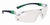 Schutzbrille Rahmen schwarz-grün Scheibe klar 2C-1.2 U 1 FT CE kratzfest, leichte Ausführung, nur 25g