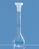 25ml Matracci per verifica calibrati DAkkS vetro borosilicato 3.3 classe A con 3 segni di calibrazione graduazioni blu