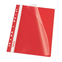 Esselte fuggő panorámás gyorsfűző, A4, piros, 10 darab/csomag