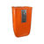 Kosz uliczny miejski pojemnik na śmieci na słupek lub ścianę DIN 50L - pomarańczowy