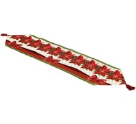 Mantel Decorativo Navideño Poinsettia 33x137 cm T.Única