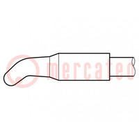 Tip; bent conical; 2.9mm; longlife; for soldering iron; JBC-AP-A