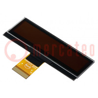 Display: OLED; graphical; 2.2"; 128x32; Dim: 62x24x2.35mm; yellow