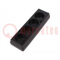Connector: AC supply; female; splitter; 2P; 250VAC; 16A; Type: round