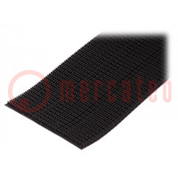 Cinta: con velcro; W: 50mm; L: 1m; Thk: 5,7mm; acrílico; negro