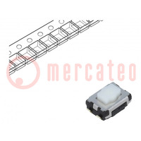 Microschakelaar TACT; SPST; pos: 2; 0,02A/15VDC; SMT; geen; 2,5mm