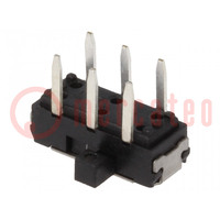 Switch: slide; Pos: 2; SP3T; 0.3A/6VDC; ON-ON-ON; PCB,THT; -40÷85°C