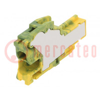 Plug; 0.2÷2.5mm2; ways: 1; terminals: 1; yellow-green; spring clamp