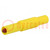 Plug; 4mm banana; 24A; 1kVDC; yellow; insulated; 3mΩ; 0.5÷2.5mm2