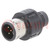 Connector: M12; plug; male; soldering; for molding,for cable; 60V