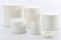 Plastic Container Jar - White Plastic Ready Capped Ointment Pots - 200ml