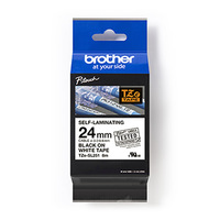 Brother oryginalny taśma do drukarek etykiet, Brother, TZE-SL251, czarny druk/biały podkład, laminowane, 8m, 24mm