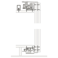 Produktbild zu HAWA COMBINO 65 H FS Guarnitura di ferramenta 1400 x 2600 3 ante scorr.sup.