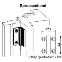 Produktbild zu MACO Sprossenband für Sprossenrahmen, rechts, Kunststoff weiß (11472)