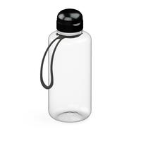 Artikelbild Trinkflasche "Sports", 1,0 l , inkl. Strap, transparent/schwarz