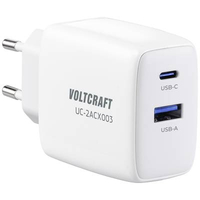 VOLTCRAFT UC-2ACX003 CHARGEUR USB 65 W INTÉRIEURE COURANT DE SORTIE (MAX.) 3.25 A NBR. DE SORTIES: 2 X USB-C®, USB-A GAN