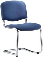 Bezoekersstoel ISO swing chroom/blauw