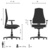 Bürostuhl / Drehstuhl CHIARO T2 WHITE Netzstoff / Stoff grau / beige hjh OFFICE