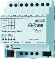 Analogaktor KNX Basismodul REG 4TE 0-10V 0-20mA 4Ausg m.LED-Anz