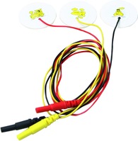 Mikropore Einmal-EKG-Elektrode für Pädiatrie- und Neonatologie, Ø30 mm, Spezial-Hydrogel, hautfreundlich, 3-farbig/Tüte, Länge: 60 cm