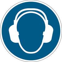 DURABLE registriertes Sicherheitskennzeichen "Gehörschutz benutzen", selbstklebend zur Bodenanwendung