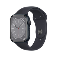 Apple Watch Series 8 OLED 45 mm Digitaal 396 x 484 Pixels Touchscreen Zwart Wifi GPS