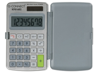 Q-CONNECT KF01602 Taschenrechner Tasche Einfacher Taschenrechner Grau, Weiß