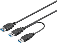 Microconnect USB3.0AAA USB cable 0.3 m USB 3.2 Gen 1 (3.1 Gen 1) USB A Black