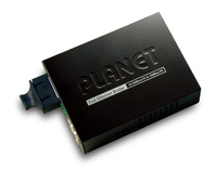 PLANET 10/100TX - 100Base-FX (SC) Netzwerk Medienkonverter 100 Mbit/s 1310 nm Einzelmodus Schwarz