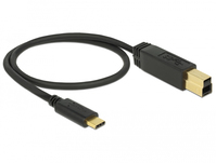 DeLOCK 83674 USB kábel 0,5 M USB 3.2 Gen 2 (3.1 Gen 2) USB C USB B Fekete