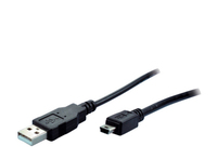 S/CONN 14-16045 USB-kabel USB 2.0 3 m Mini-USB B USB A Zwart