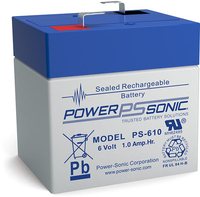 Power-Sonic PS-610 Sealed Lead Acid (VRLA) 6 V 1 Ah