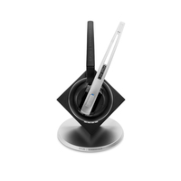 EPOS | SENNHEISER IMPACT DW Office USB - EU Zestaw słuchawkowy Bezprzewodowy Nauszny, Opaska na głowę, Opaska na szyję Biuro/centrum telefoniczne Czarny, Srebrny