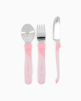 Twistshake Learn Cutlery Stainless Kleinkind-Besteck Pink Edelstahl