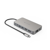 HYPER Dual 4K HDMI 10-in-1 USB-C Hub For M1/M2 MacBooks USB Tipo C 104 Mbit/s Plata