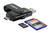 Integral USB3.0 CARDREADER TYPE A & TYPE C DUAL SLOT SD MSD geheugenkaartlezer USB 3.2 Gen 1 (3.1 Gen 1) Zwart