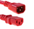 Microconnect PE040630RED power cable Red 3 m C14 coupler C13 coupler