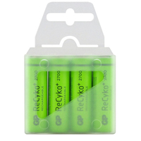 4 Stück R6/AA Ni-MH Akkus GP ReCyko+ 2700 Serie NiMH Akku 1,2V, 2600mAh